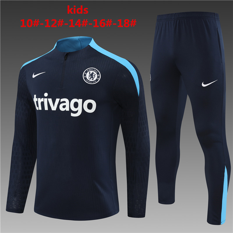 Kids Chelsea 24/25 Tracksuit - Navy Blue